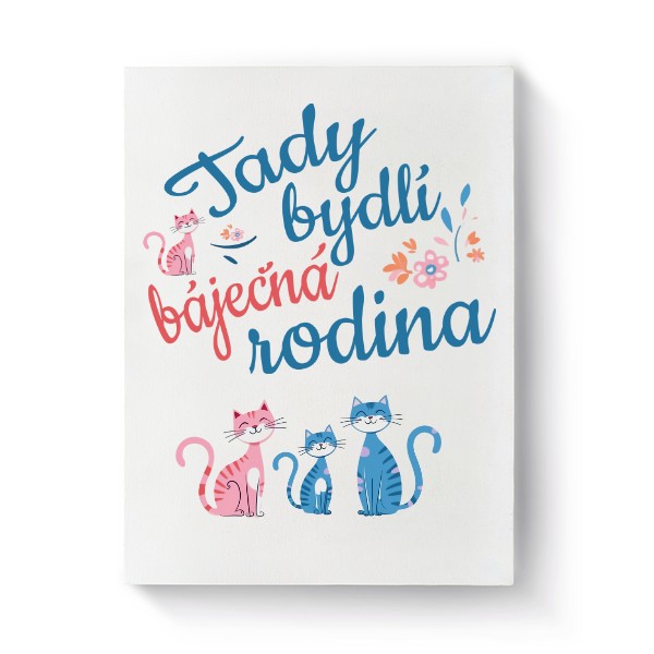 Fotoplátno 3:4 s potiskem Dárková sada báječná rodina2