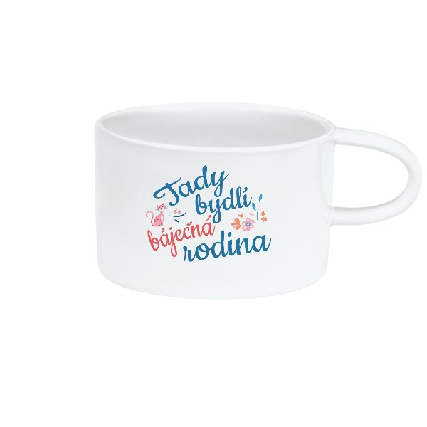 Hrnek Makronka s potiskem Dárková sada báječná rodina4