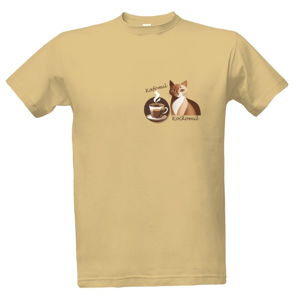 Tričko s potiskem Kafomil a kočkomil pro kafaře2