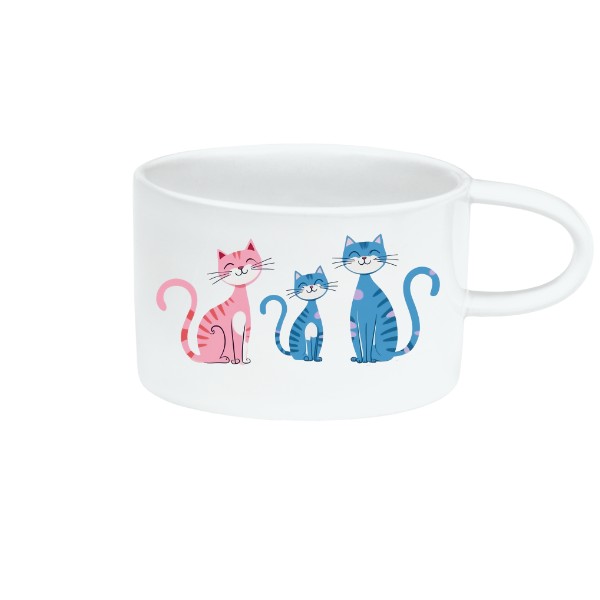 Hrnek Makronka s potiskem Dárková sada tři kočky4