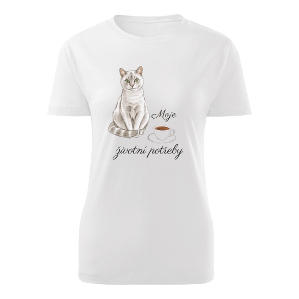 Tričko s potiskem Kočky a káva3