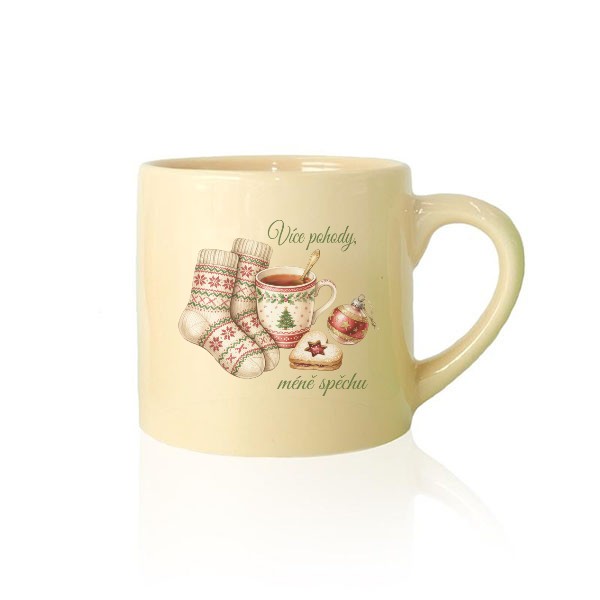 Hrnek espresso (Lungo) s potiskem Více pohody, méně spěchu2