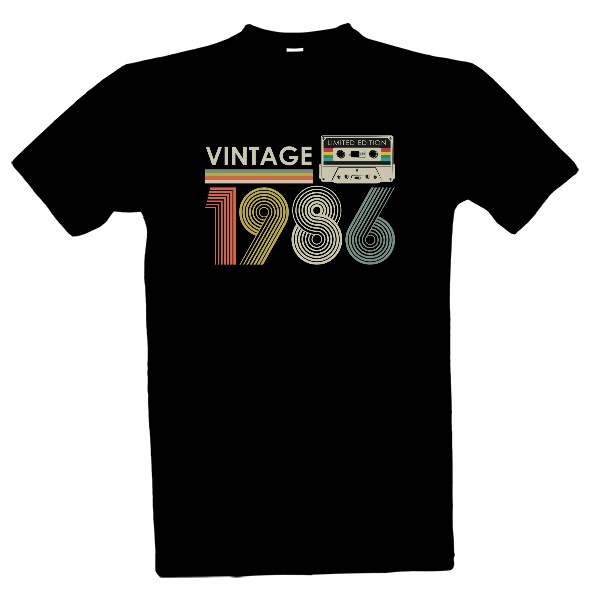 Tričko s potiskem Vintage 1986, limited edition